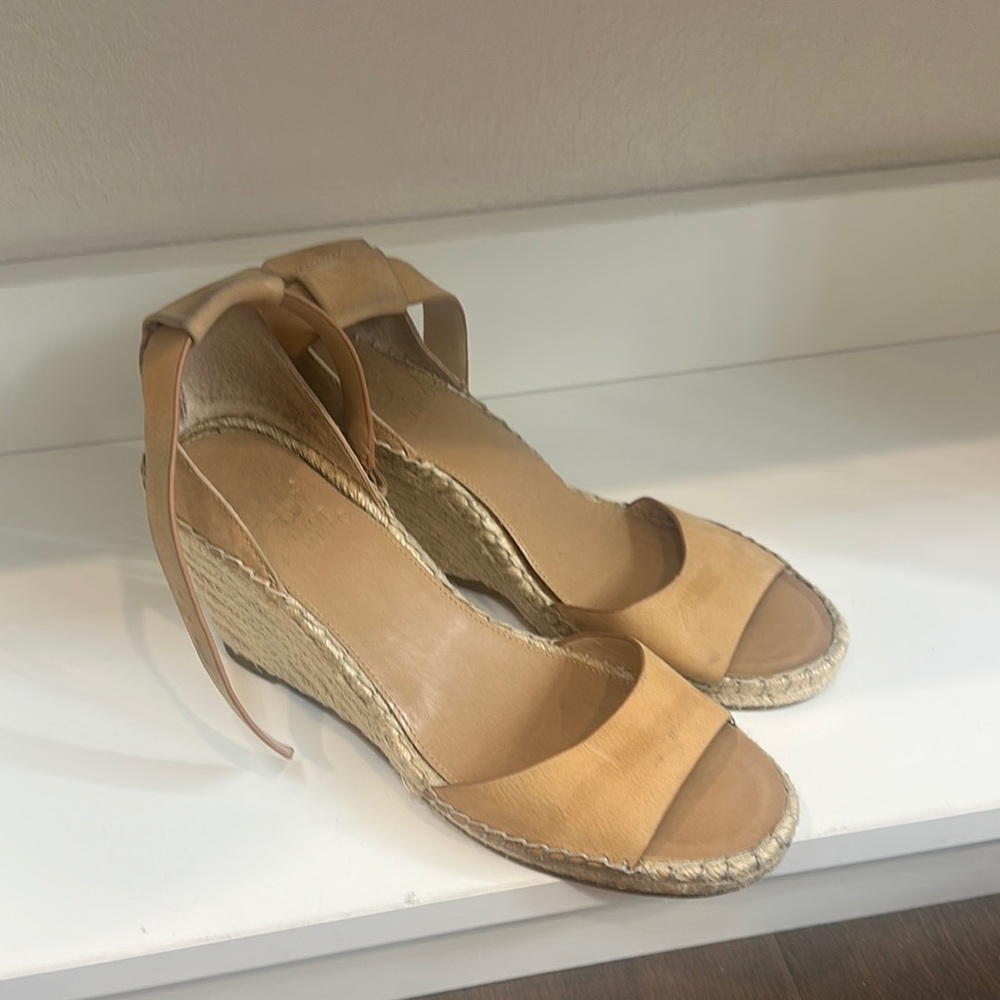 Vince Camuto Tan Espadrille Wedge Sandals